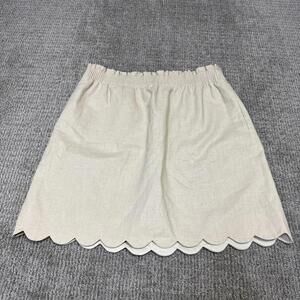 J.Crew Skirt Beige Elastic Waist Women’s Size 8